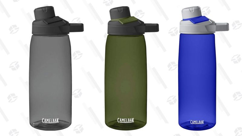 CamelBak Chute Mag Water Bottle, 32oz, Charcoal | $10 | AmazonCamelBak Chute Mag Water Bottle, 32oz, Olive | $10 | AmazonCamelBak Chute Mag Water Bottle, 25oz, Iris | $7 | Amazon